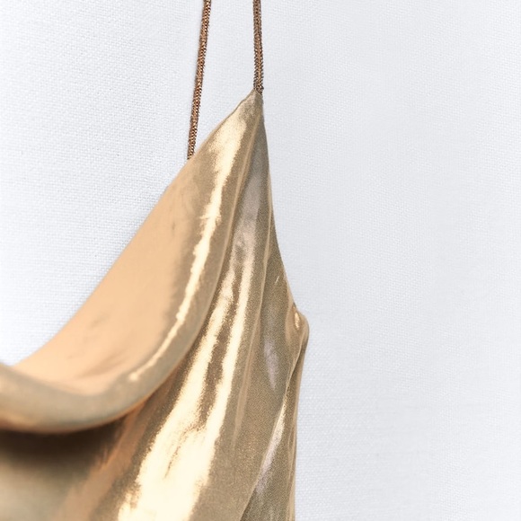 Zara METALLIC RHINESTONE STRAPPY MINI DRESS - Picture 16 of 16